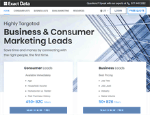 Tablet Screenshot of exactdata.com